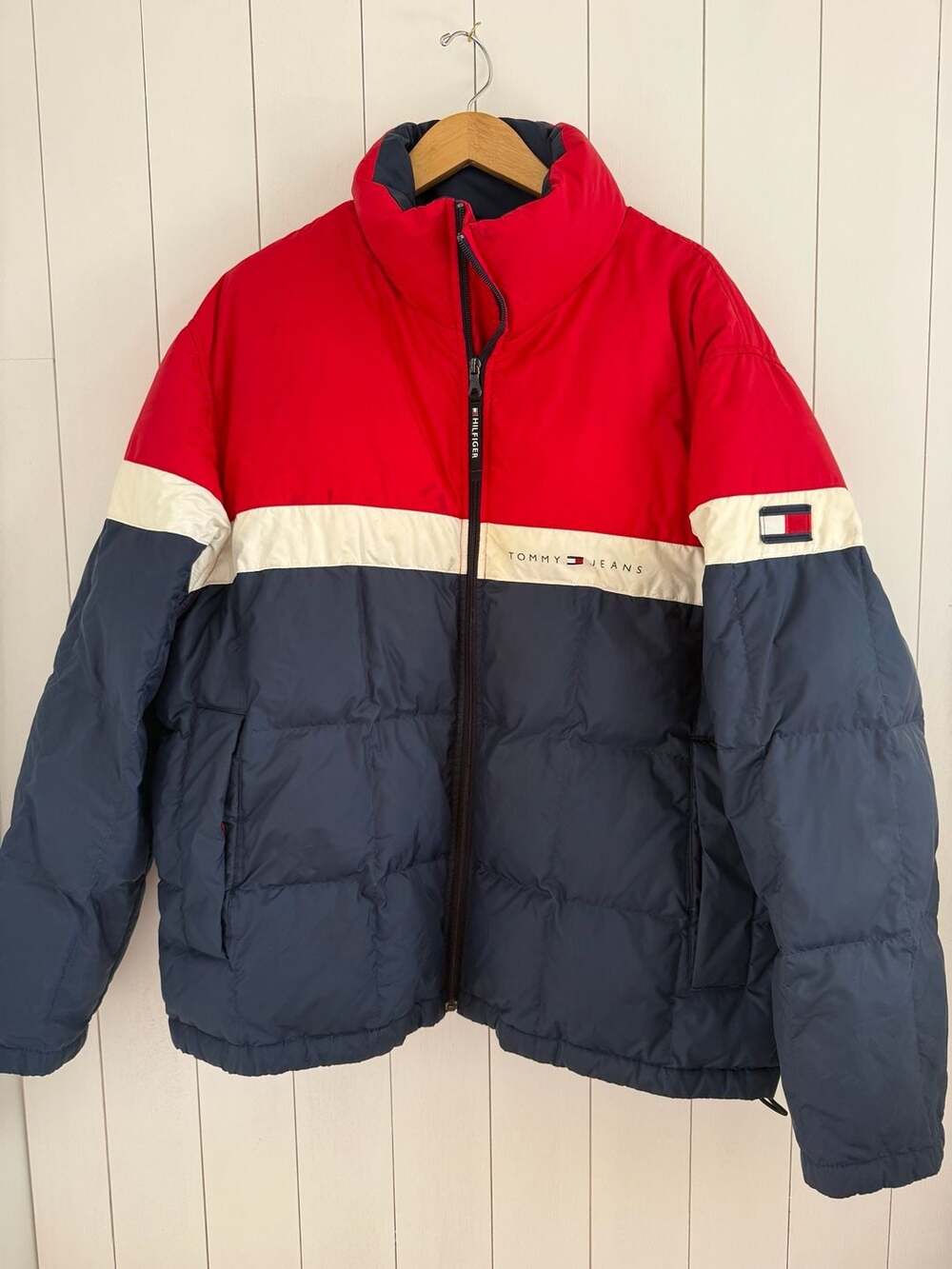 Vintage 2002 Tommy Hilfiger Colorblock Puffer Jacket Y2K